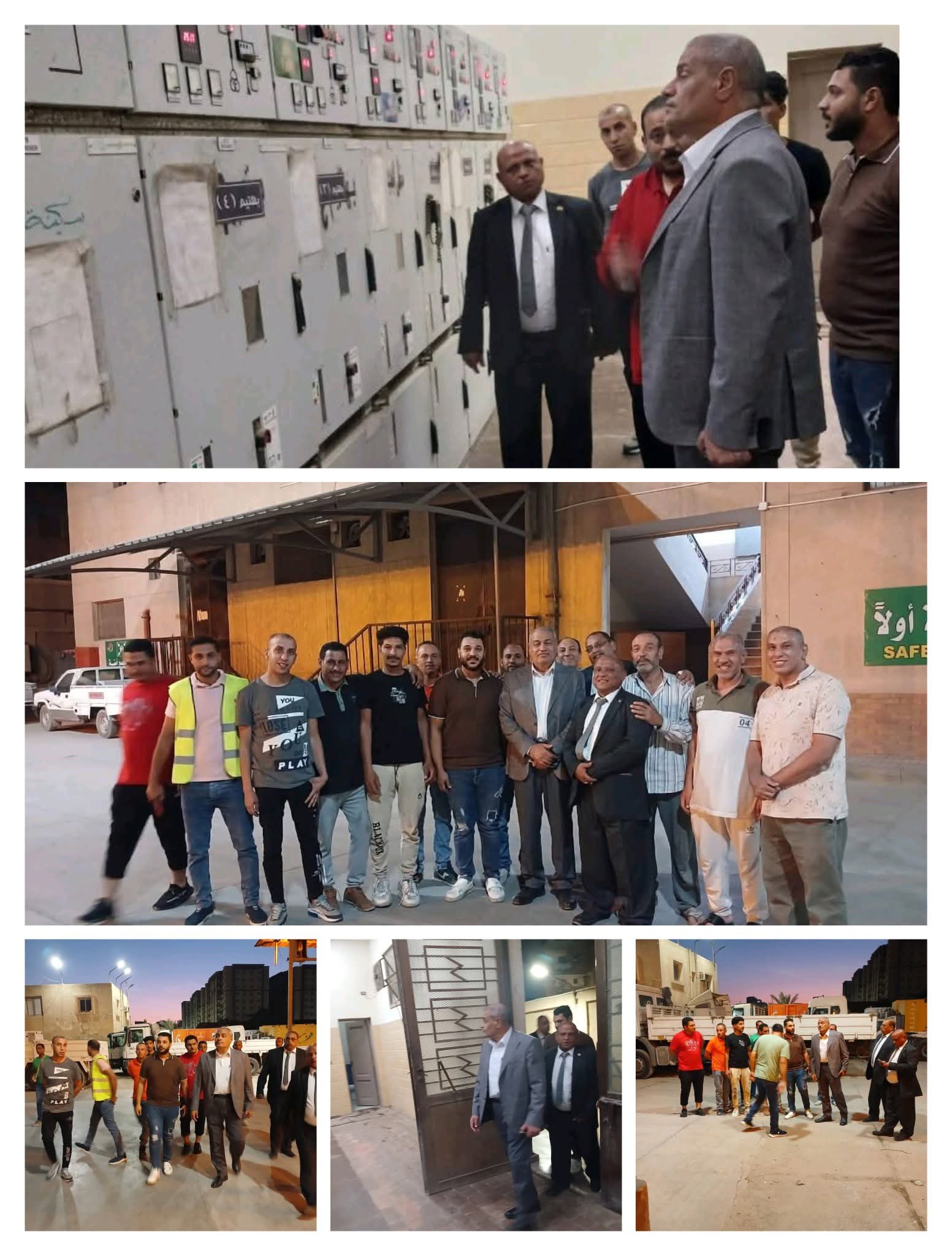 زيارة مفاجئة للمهندس حسن البيلى رئيس شركة توزيع كهرباء شمال القاهرة لإدارة بهتيم