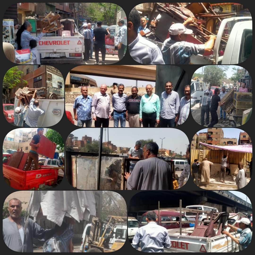 اللواء محمد عبد الجليل رئيس حى منشية ناصر يقود حملة مكبرة لازالة الإشغالات بمنطقة الأوتوستراد