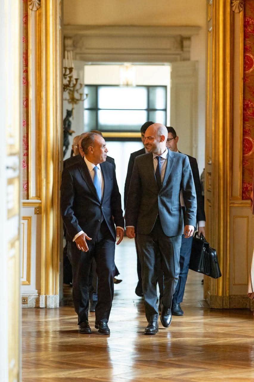 وزير الخارجية يلتقى مع نظيره الفرنسى