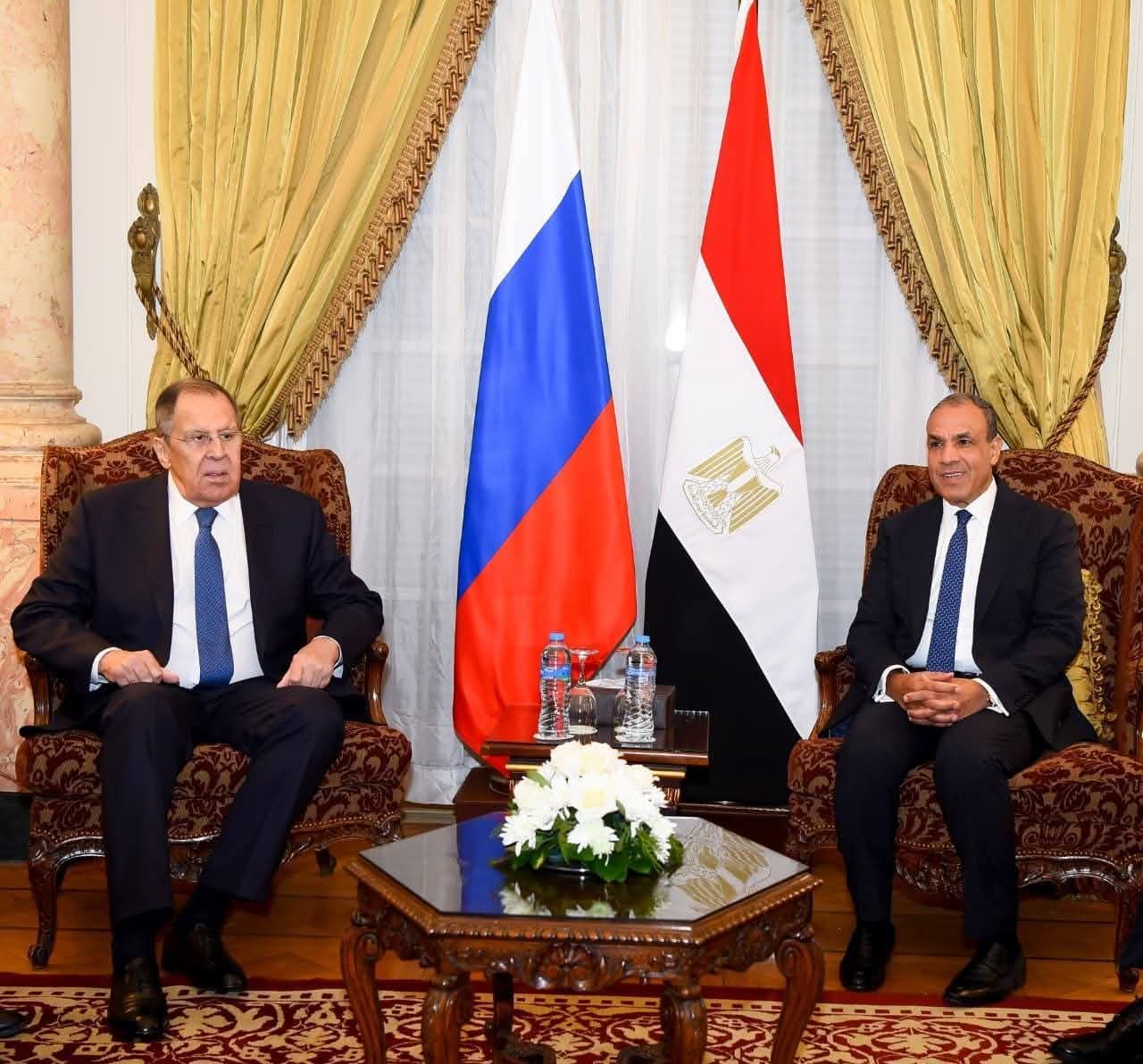 مشاورات سياسية بين وزيرى الخارجية المصرى والروسى بالقاهرة