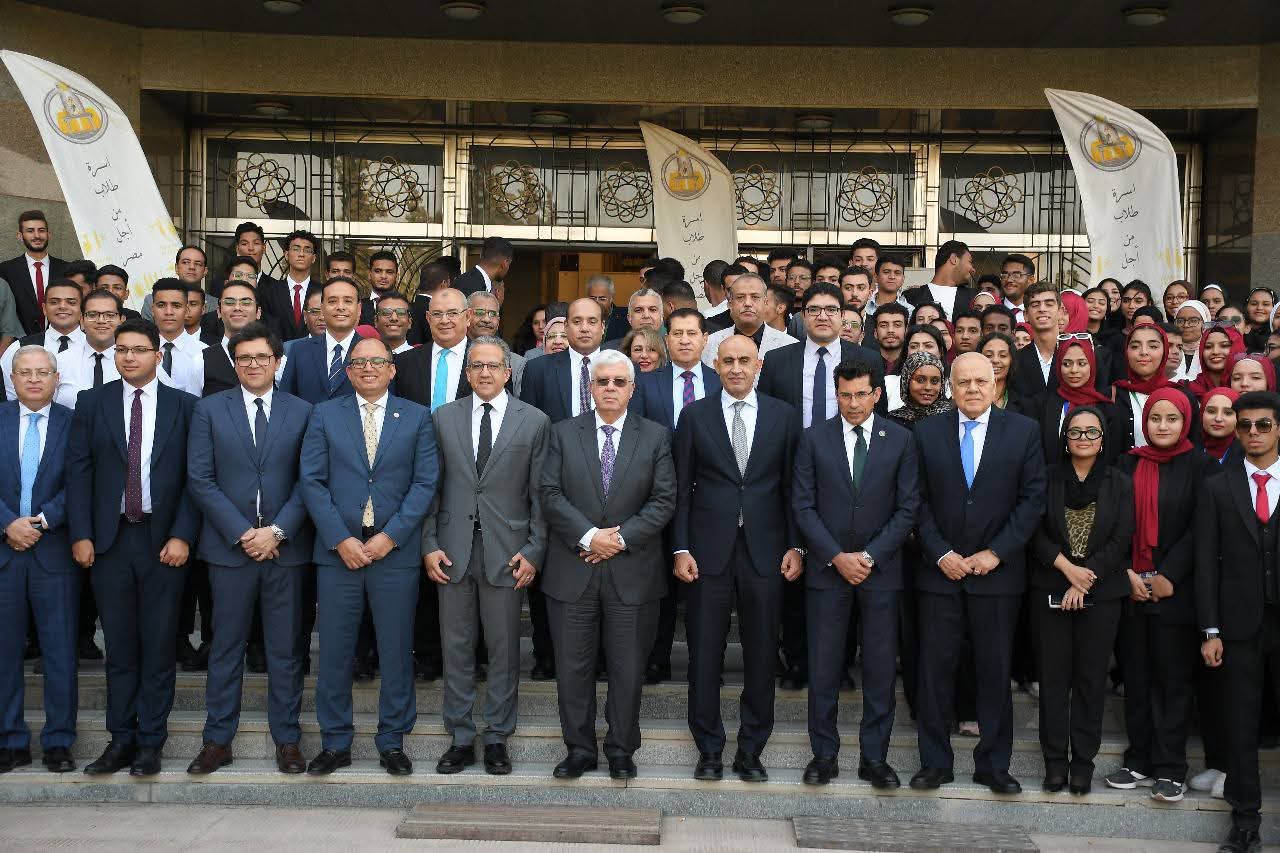 وزراء الشباب والرياضة والتعليم العالي والتربية والتعليم والثقافة يشاركون في احتفالية تكريم الدكتور خالد العناني بجامعة حلوان