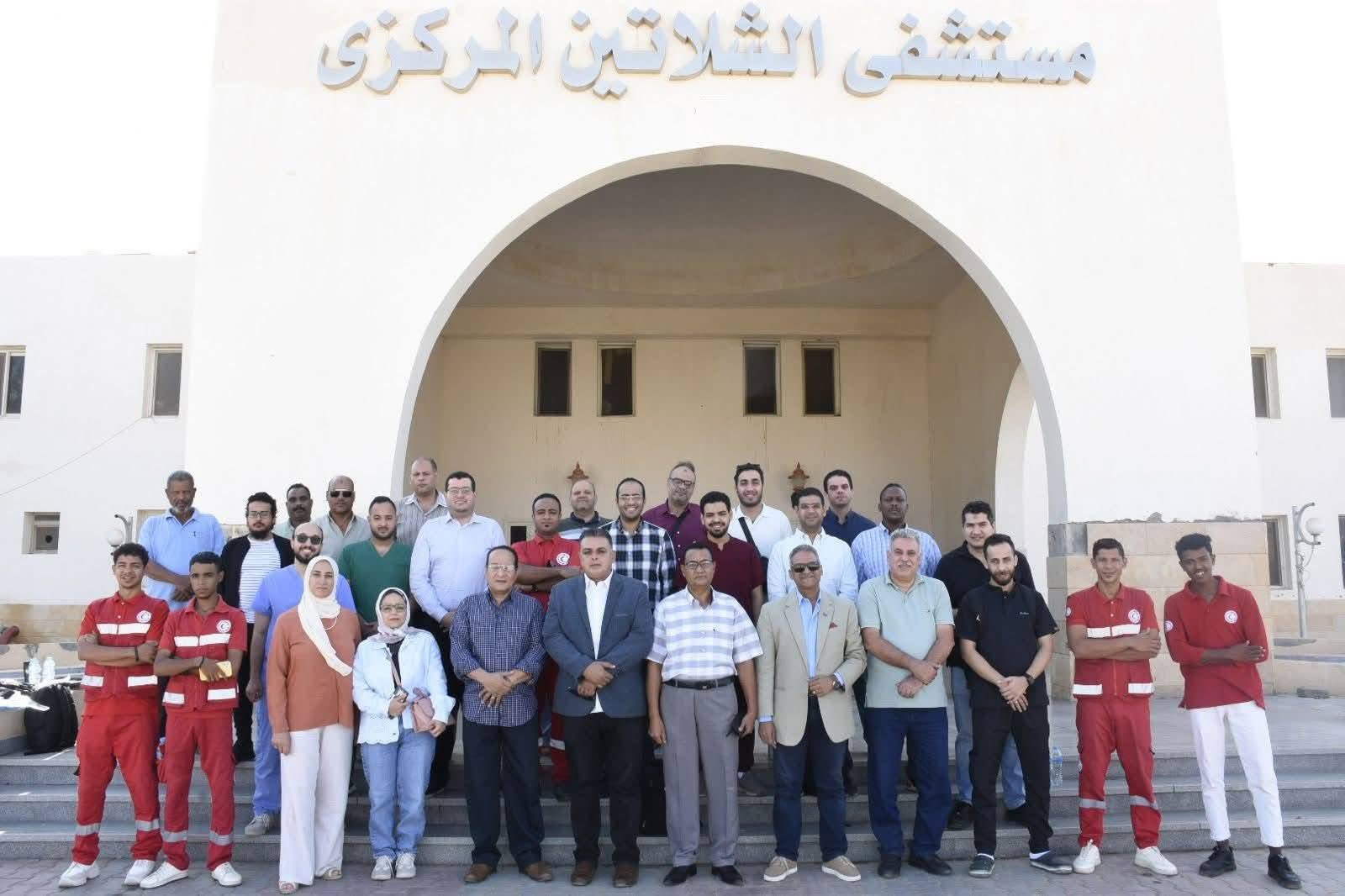 الهلال الأحمر المصري وجامعة عين شمس يطلقان قافلة تنموية شاملة إلى حلايب وشلاتين وأبو رماد