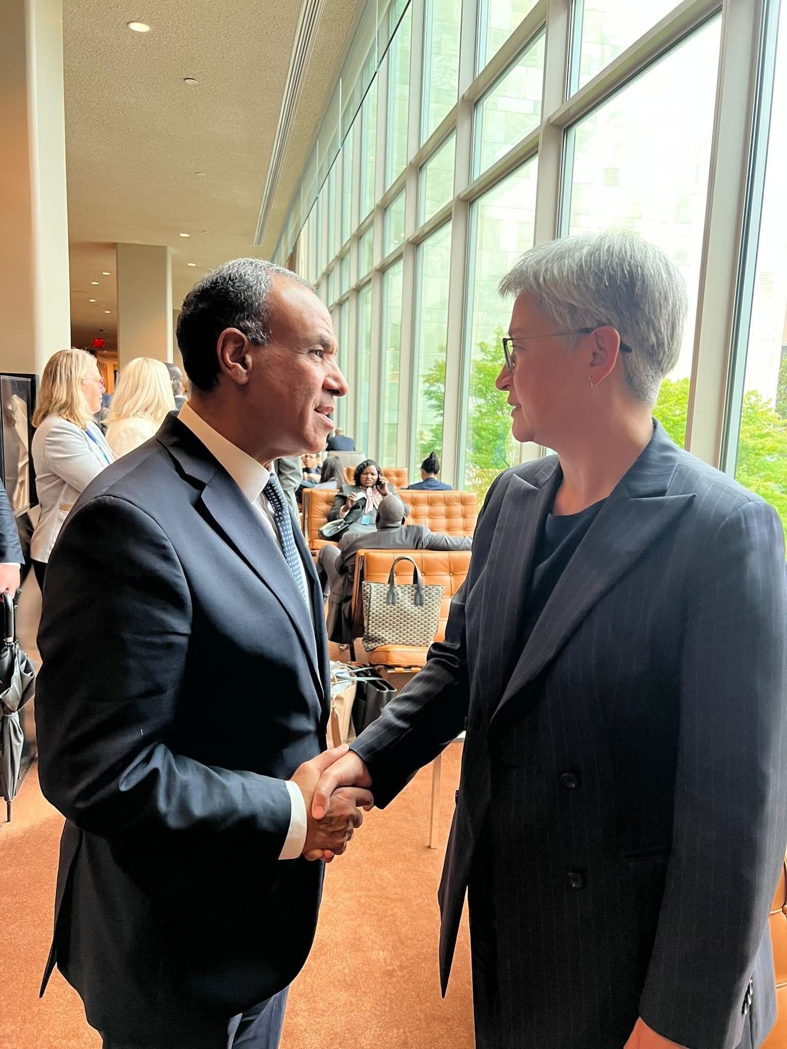 وزير الخارجية والهجرة يلتقى بنظيرته الاستراليةعلى هامش أعمال الشق رفيع المستوى