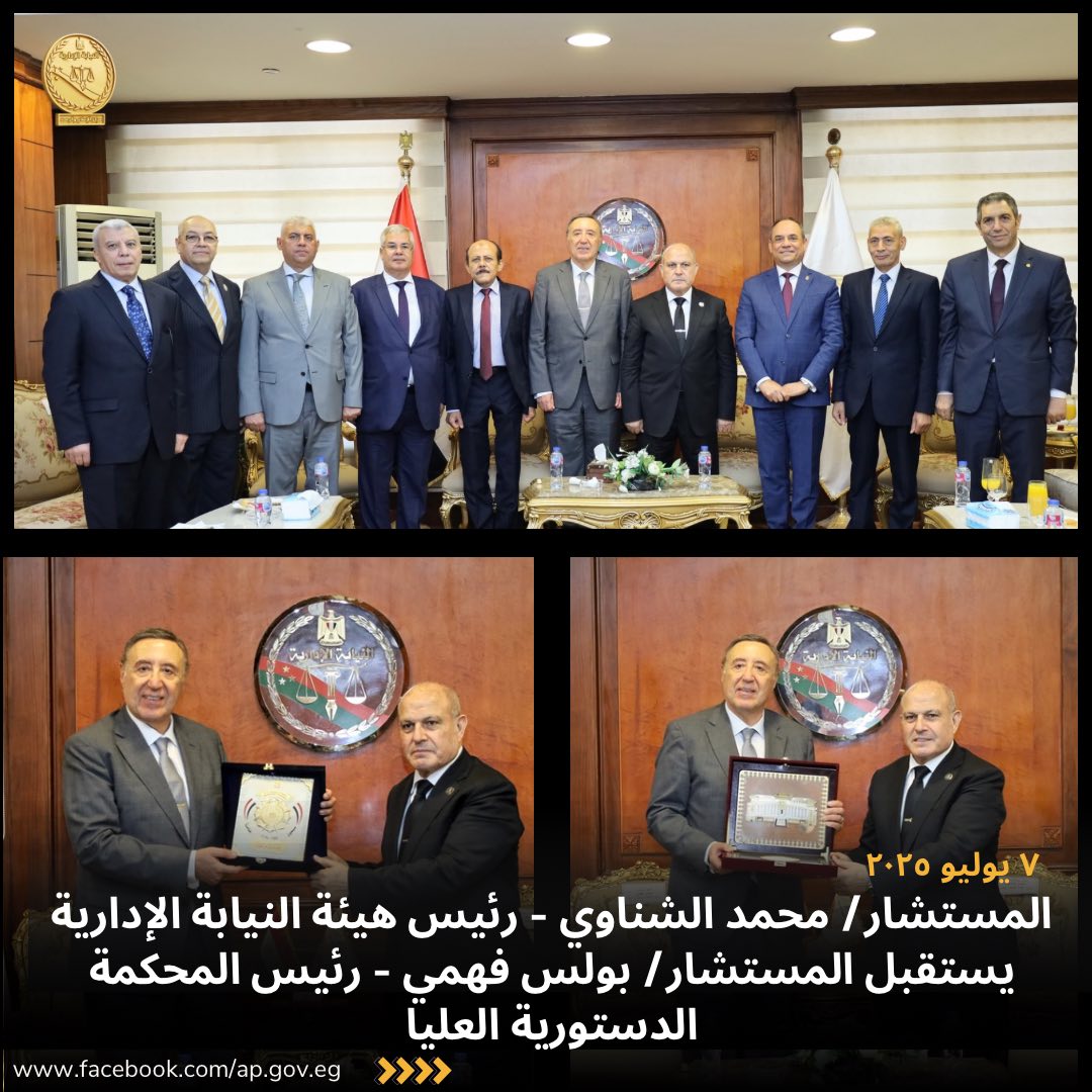 رئيس هيئة النيابة الإدارية يستقبل رئيس محكمة الدستورية العليا