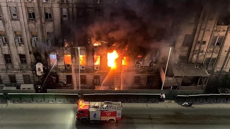 النيابة العامة تُشكّل لجانًا فنية متعددة لمعاينة أضرار حريق سنترال رمسيس