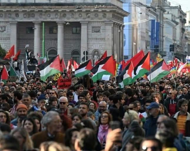 إيطاليا تشهد احتجاجات واسعة وإضرابًا عامًا رفضًا للحرب على غزة
