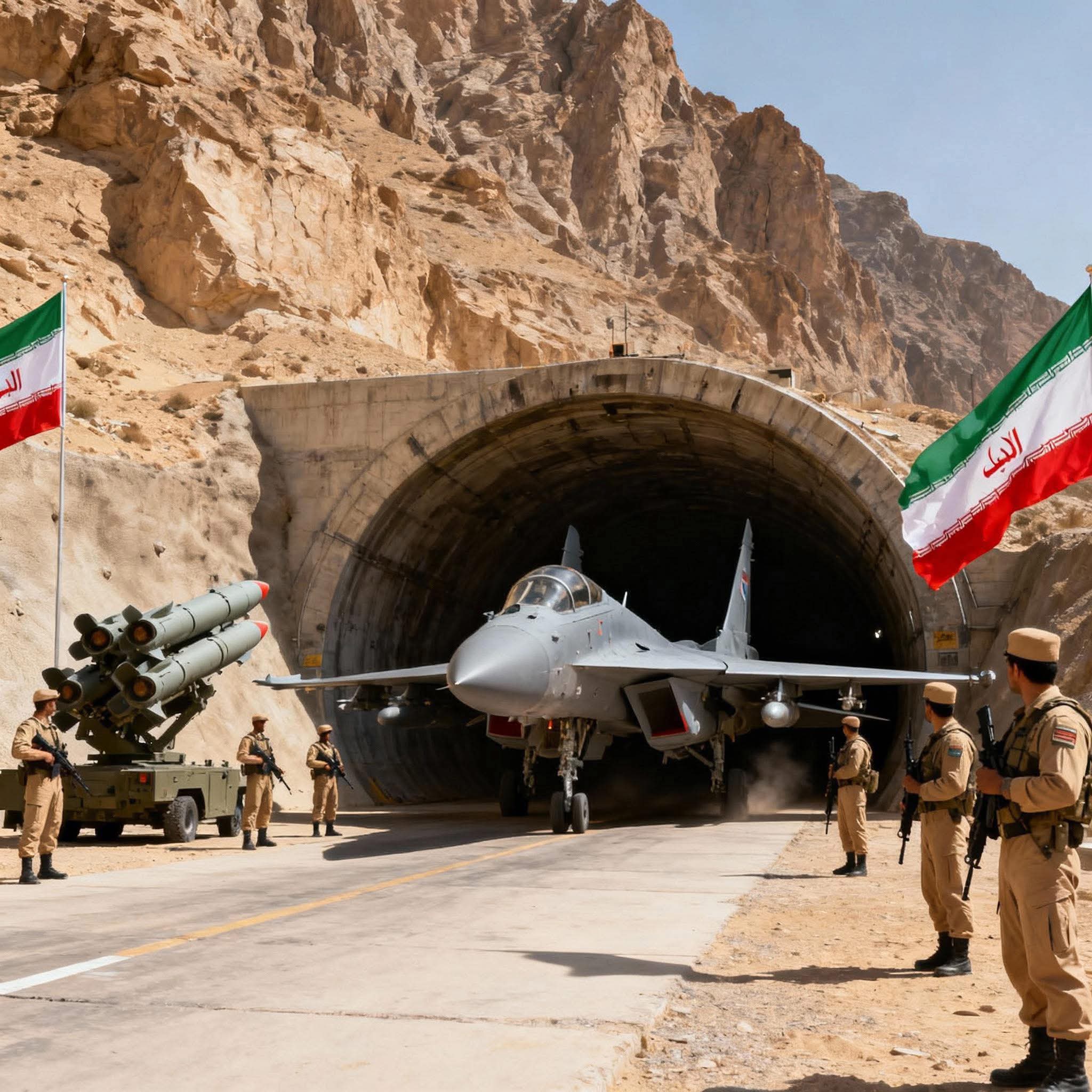 إيران تكشف عن قاعدة عقاب-44 الجوية تحت الأرض