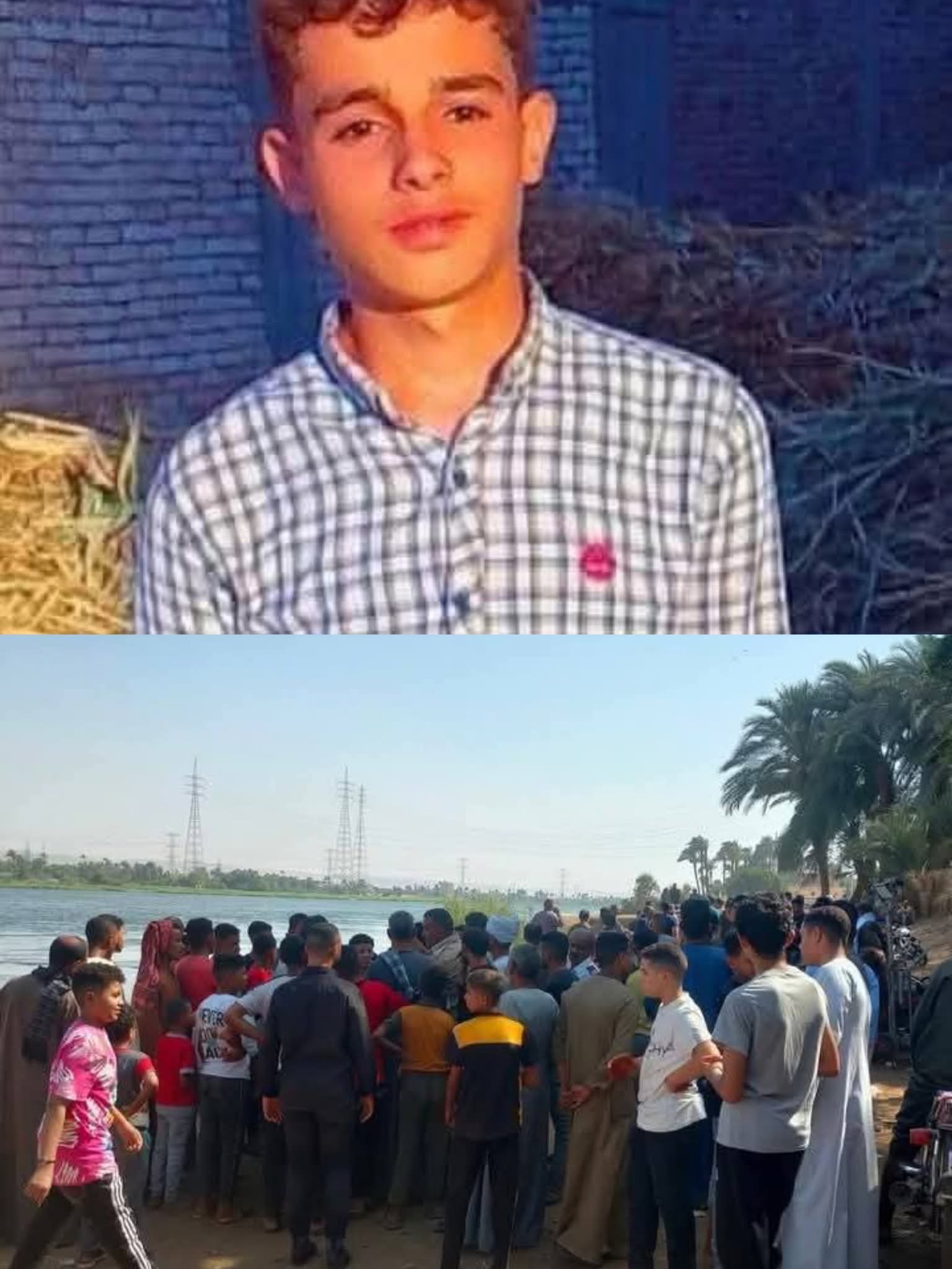 العثور على جثمان الشاب الغرق في ترعة بالمراغة إثر حادث تصادم 