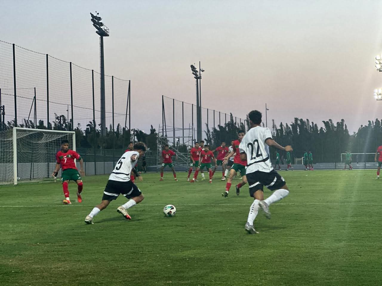 منتخب 20 سنة يتعادل وديا مع المغرب فى الرباط