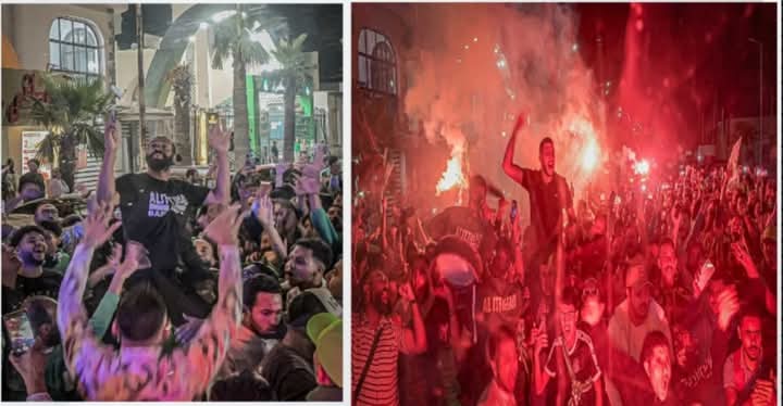 جماهير الاتحاد تستقبل لاعبي السلة حملا علي الاعناق في الرابعة فجرا عقب وصولهم للاسكندرية بعدالفوز ببطولة كاس مصر