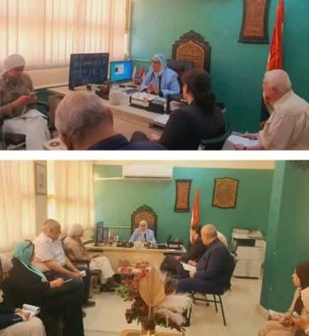 مدير الإدارة التعليمية بالمقطم تجتمع بمديري المدارس.. وورشة عمل حول ترشيد المياه