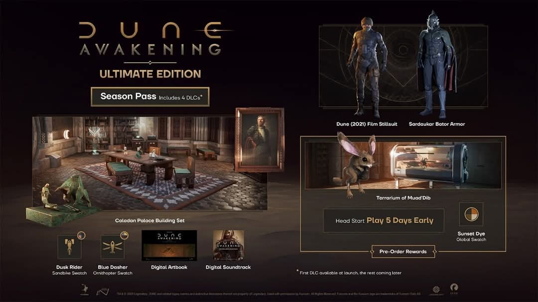 لعبة Dune: Awakening تعلن بدء استلام طلبات الشراء المسبقة وتكشف عن نموذج العمل والإصدارات الخاصة 