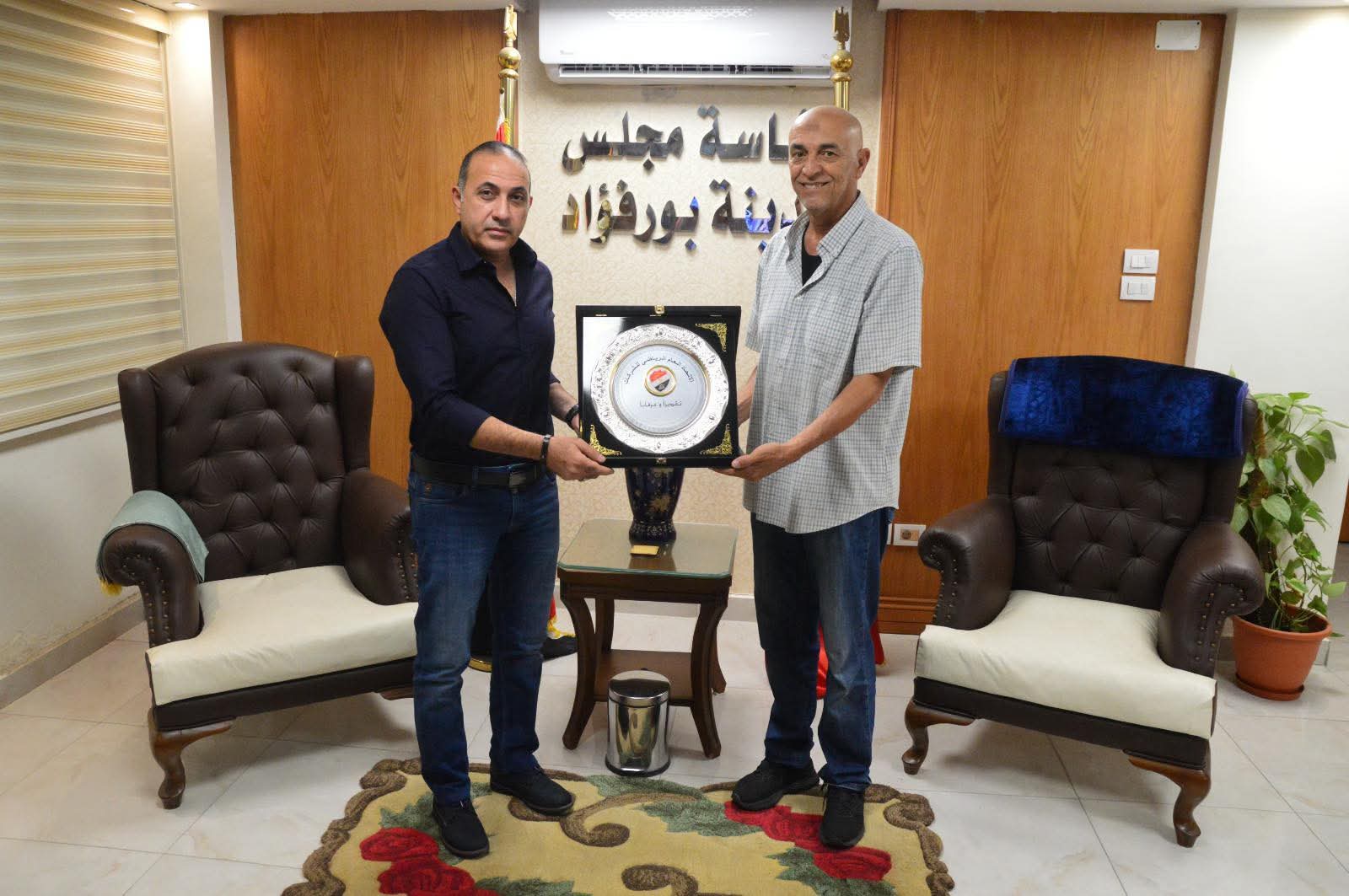 الاتحاد العام الرياضي للشركات يكرم رئيس مدينة بورفؤاد خلال الدورة الـ 58 لأولمبياد الشركات 